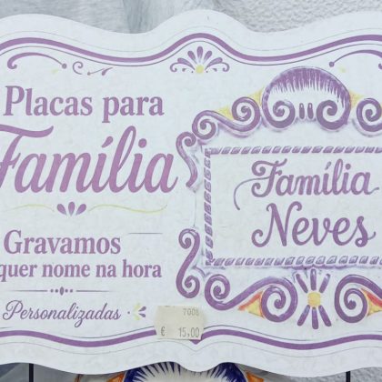 Placa Personalizada “Família” em Azulejo Português